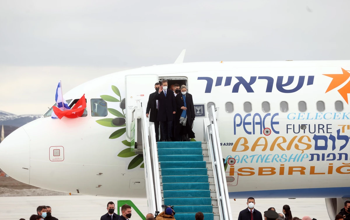 İsrail Cumhurbaşkanı Isaac Herzog Ankara\'ya geldi