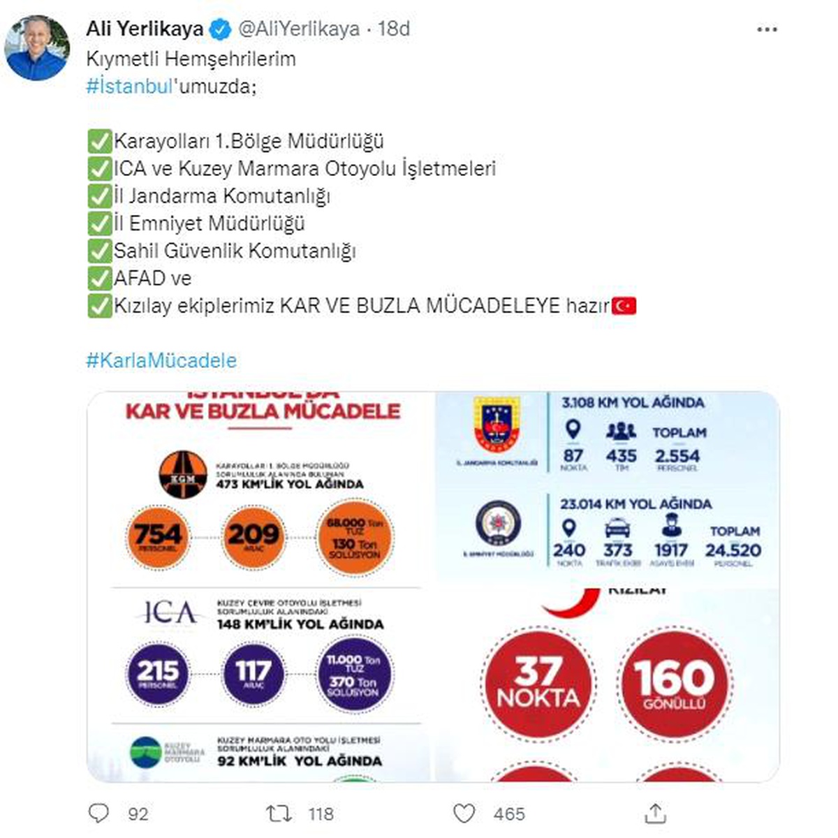İstanbul Valisi Yerlikaya, ekiplerin karla mücadele için hazır olduklarını açıkladı