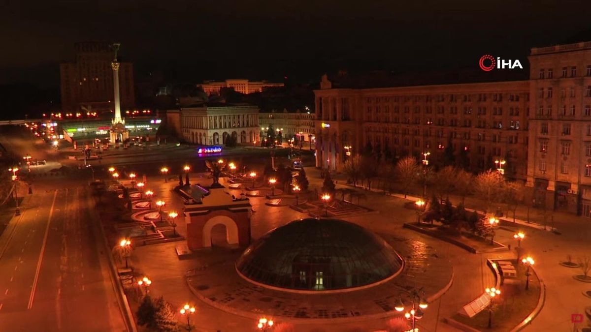 Ukrayna\'nın başkenti Kiev\'de yeniden siren sesleri yankılandı