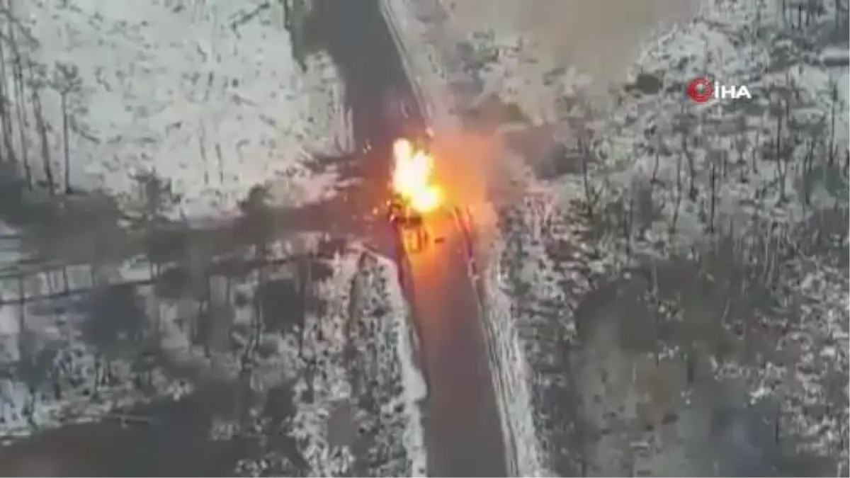 Ukrayna ordusu Rus tankını imha etti