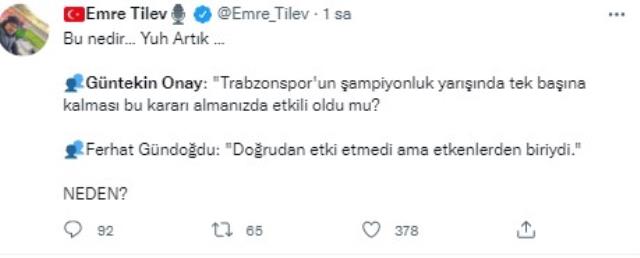 Güntekin Onay'ın 'Trabzonspor' sorusu kıyameti kopardı! MHK Başkanı'nın verdiği cevap daha olay