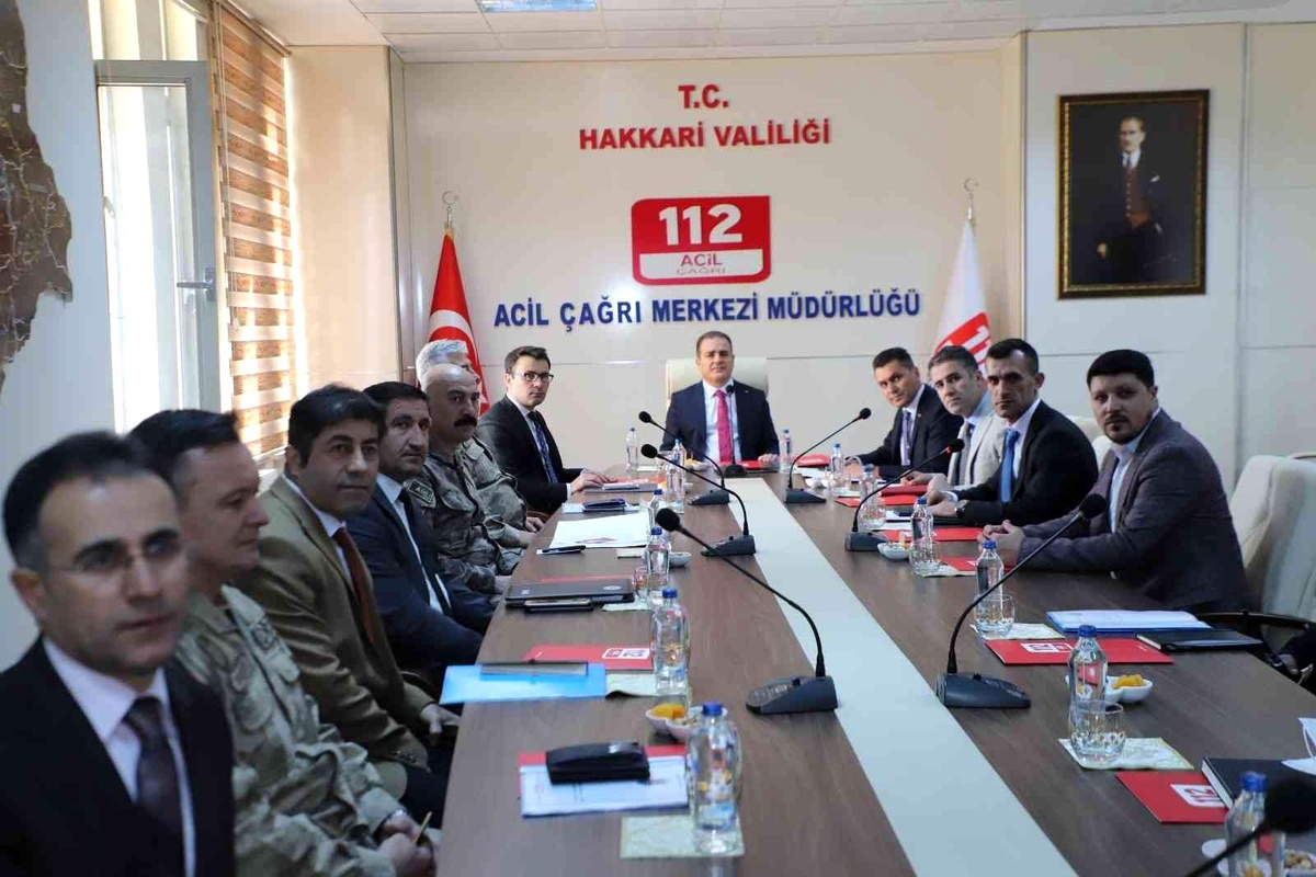 Hakkari\'de 112 Acil Çağrı Merkezi İl Koordinasyon Kurulu Toplantısı yapıldı