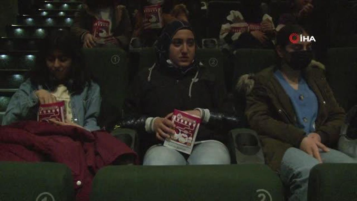 Kırsalda yaşayan çocuklar sinema keyfi yaşadı