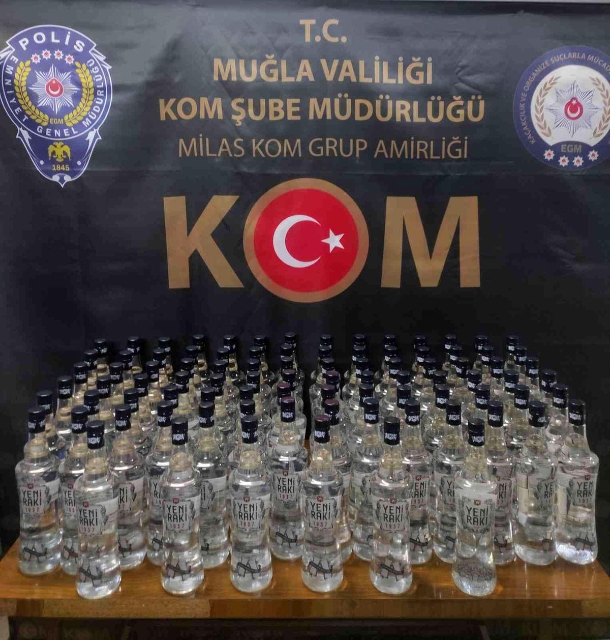 Milas\'ta 90 adet sahte alkol ele geçirildi