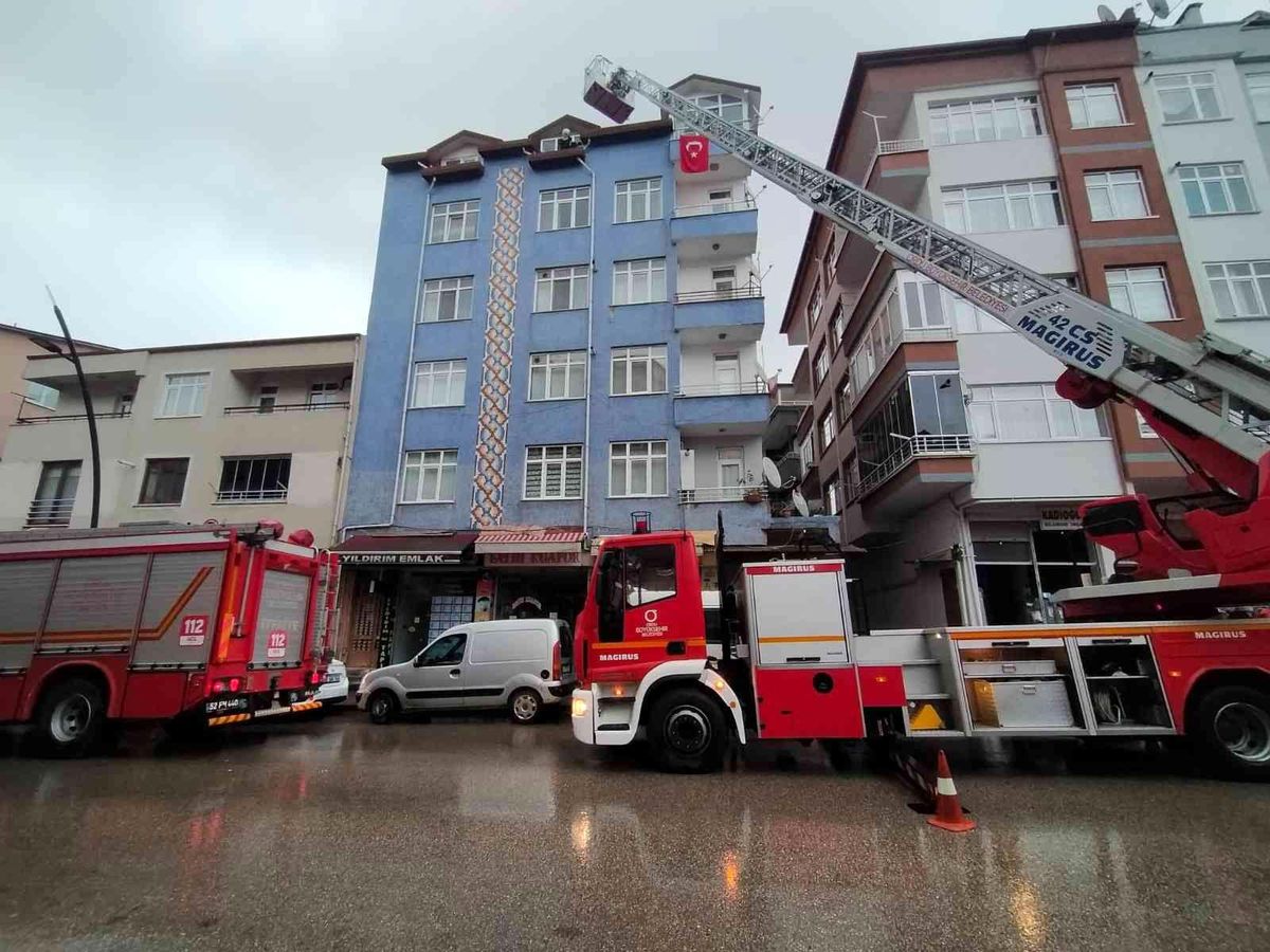 Ordu\'da baca yangını paniğe neden oldu