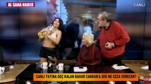 'Sıvıyağ bin TL olmalı' diyen Bahar Candan, canlı yayında başından aşağı sıvıyağ döktürdü