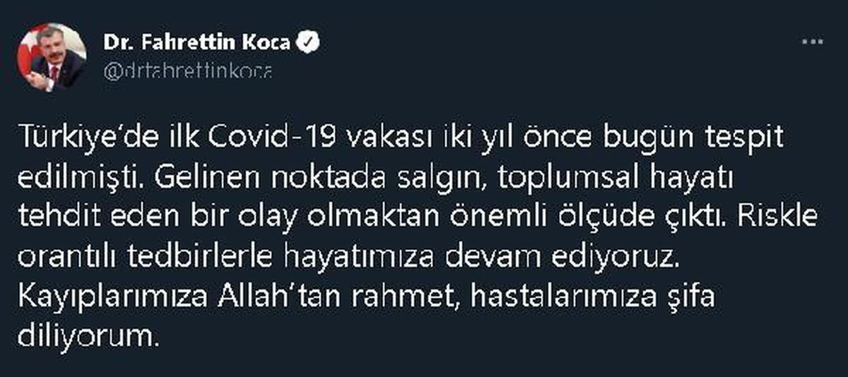 Son dakika haber! Bakan Koca: "Kovid-19 toplumsal hayatı tehdit eden bir olay olmaktan önemli ölçüde çıktı"
