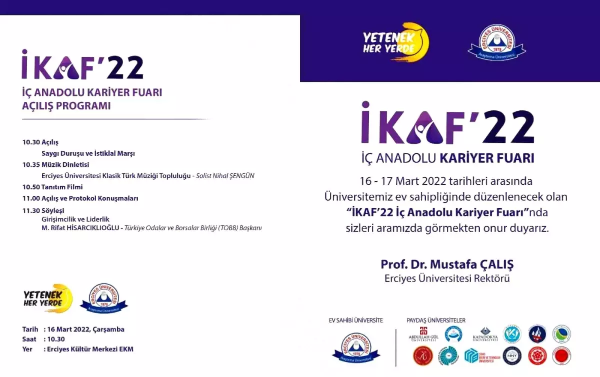 ERÜ İKAF\'22\'ye Ev Sahipliği Yapacak