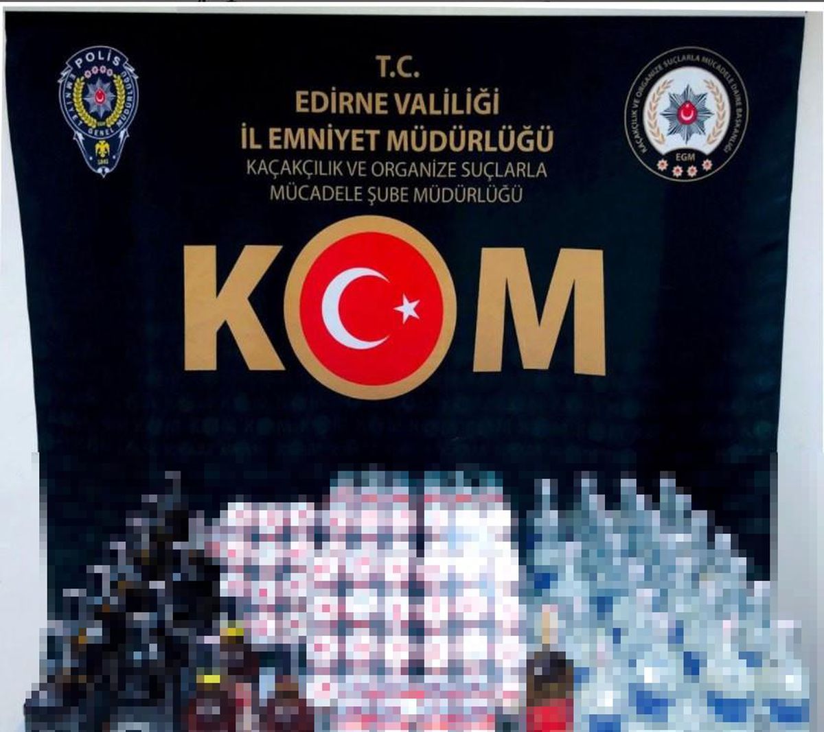 Gümrük kaçağı olduğu belirlenen 149 içki ele geçirildi