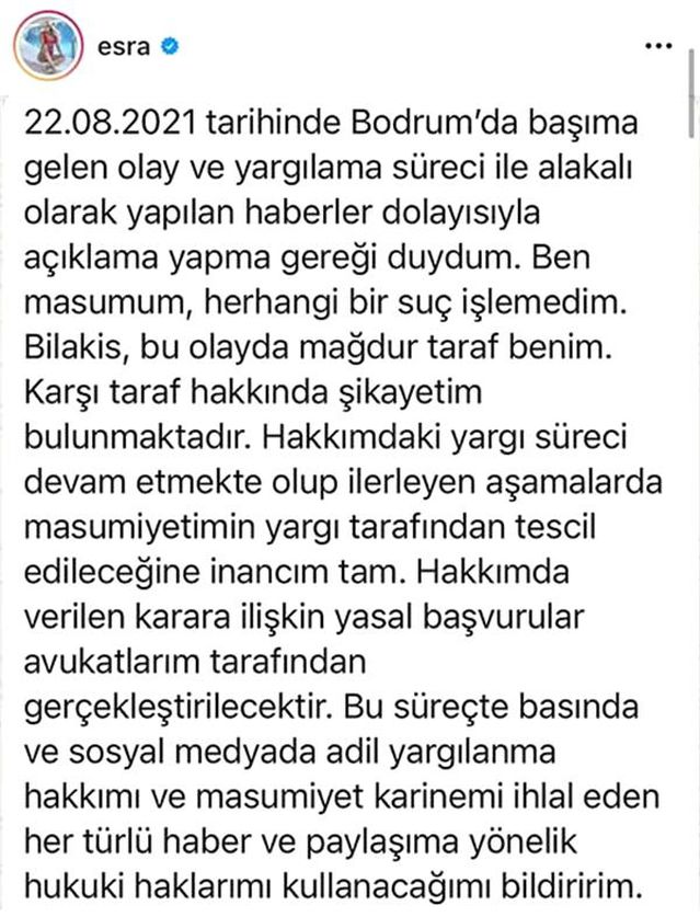 Hakkında Yakalama Kararı Çıkarılan Esra Ersoy'dan İlk Açıklama