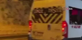 İstanbul'da kar yağışını fırsat bilen vatandaş kayak yaptı