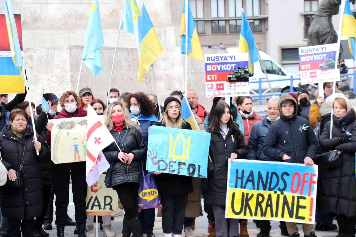 Rusya Ukrayna Savaşı Ankara\'da üçüncü kez protesto edildi