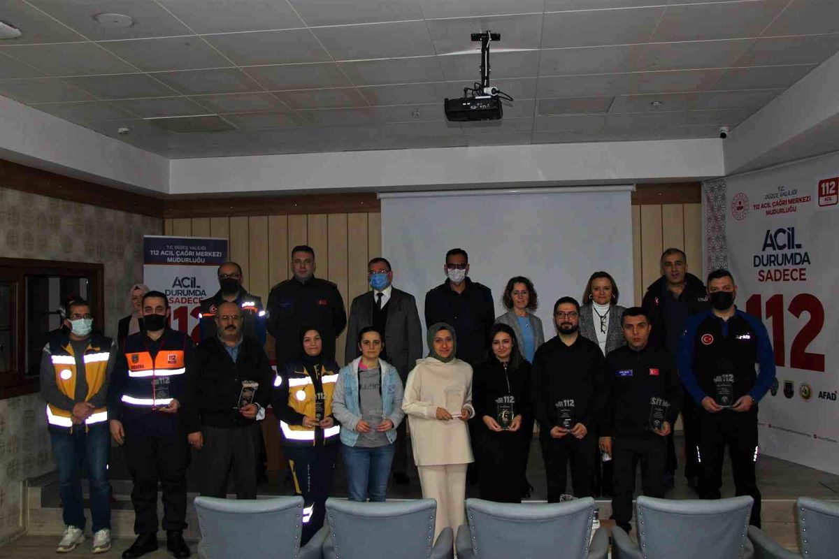 112\'nin başarılı personelleri ödüllendirildi