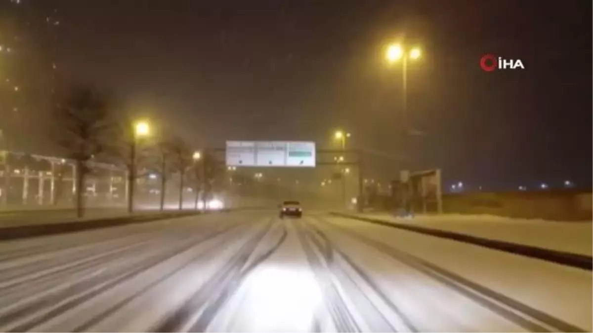 İstanbul kara teslim oldu, kimi yolda kaldı kimi drift yaptı