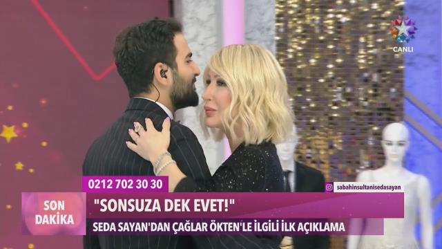 Seda Sayan, 25 yaş küçük sevgilisi Çağlar Ökten'e canlı yayında aşkını ilan etti