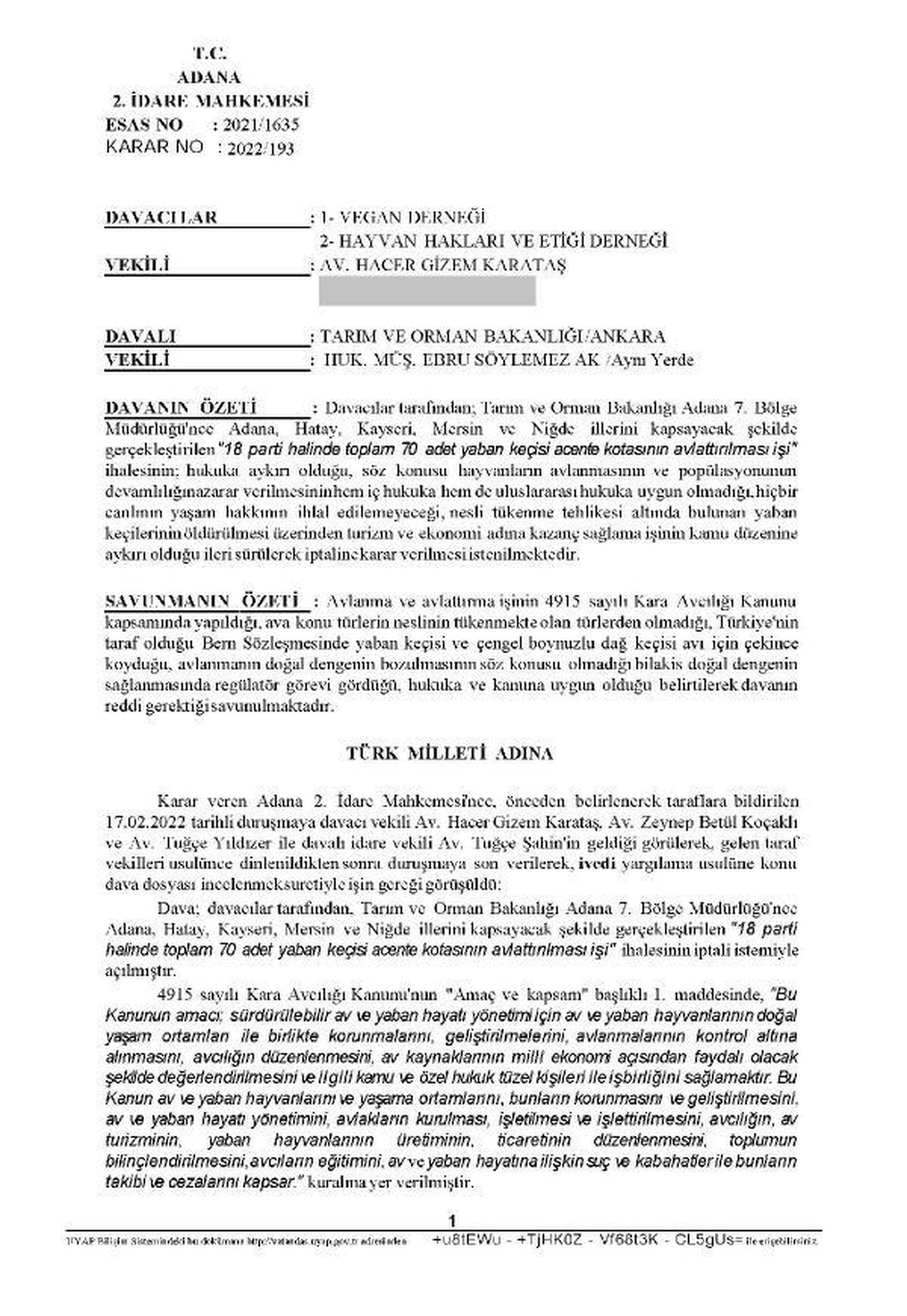 Adana ve 4 ilde yaban keçisi av ihalesi iptal edildi