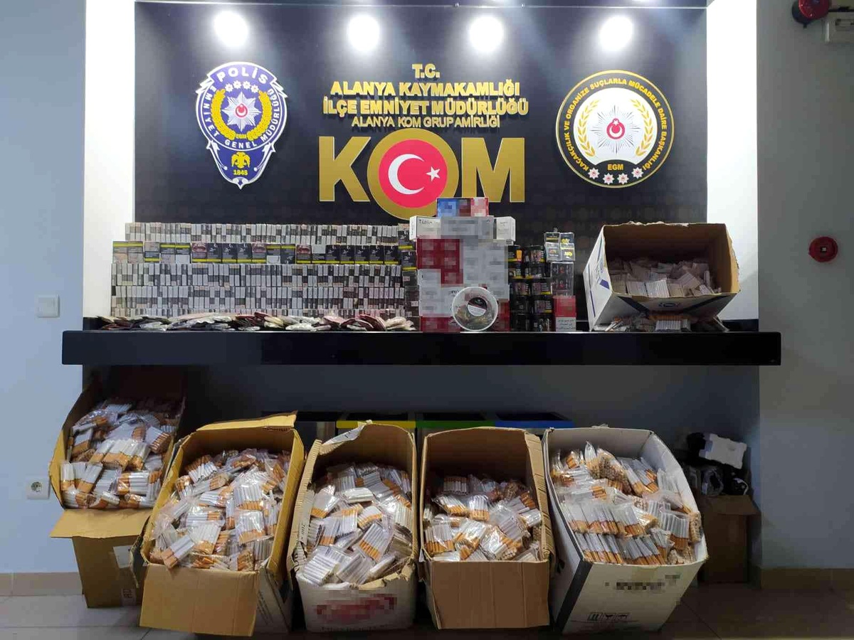 Alanya\'da gümrük kaçağı tütün ürünleri ele geçirildi
