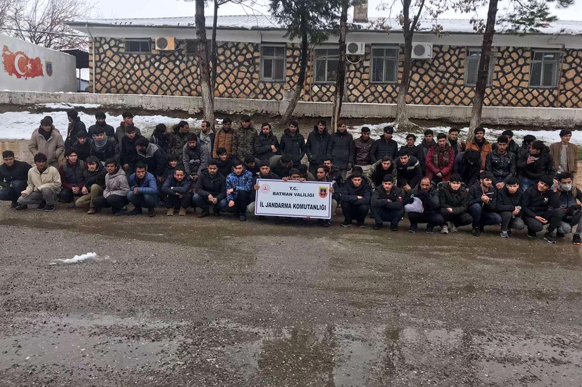 Batman\'da 62 düzensiz göçmen yakalandı