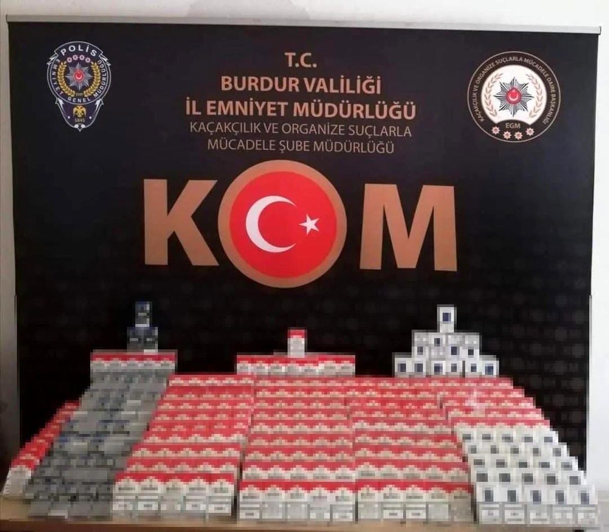 Burdur\'da kaçak 550 paket sigara ele geçirildi