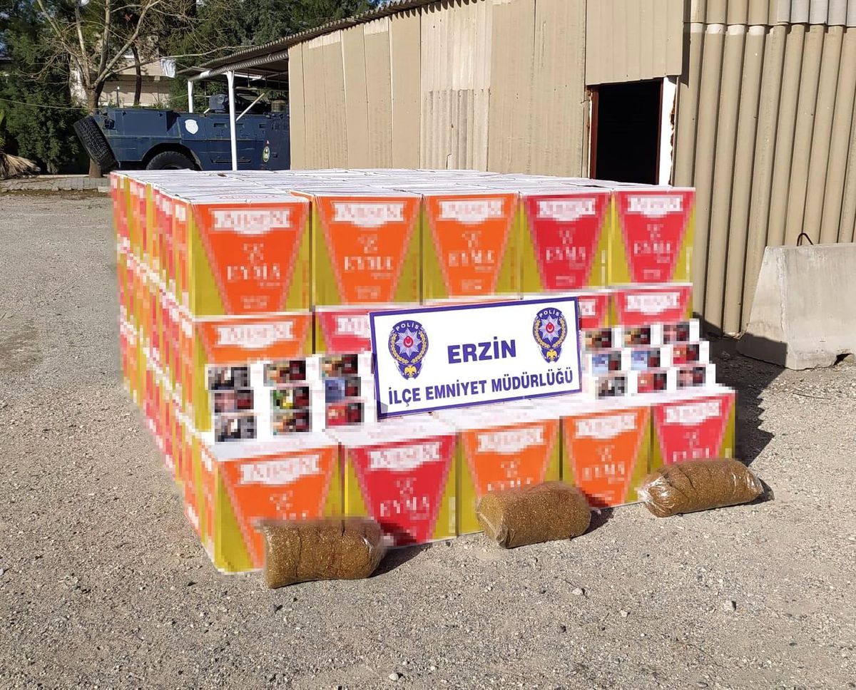 Hatay\'da 1 milyon 316 bin makaron ile 22 kilogram tütün ele geçirildi