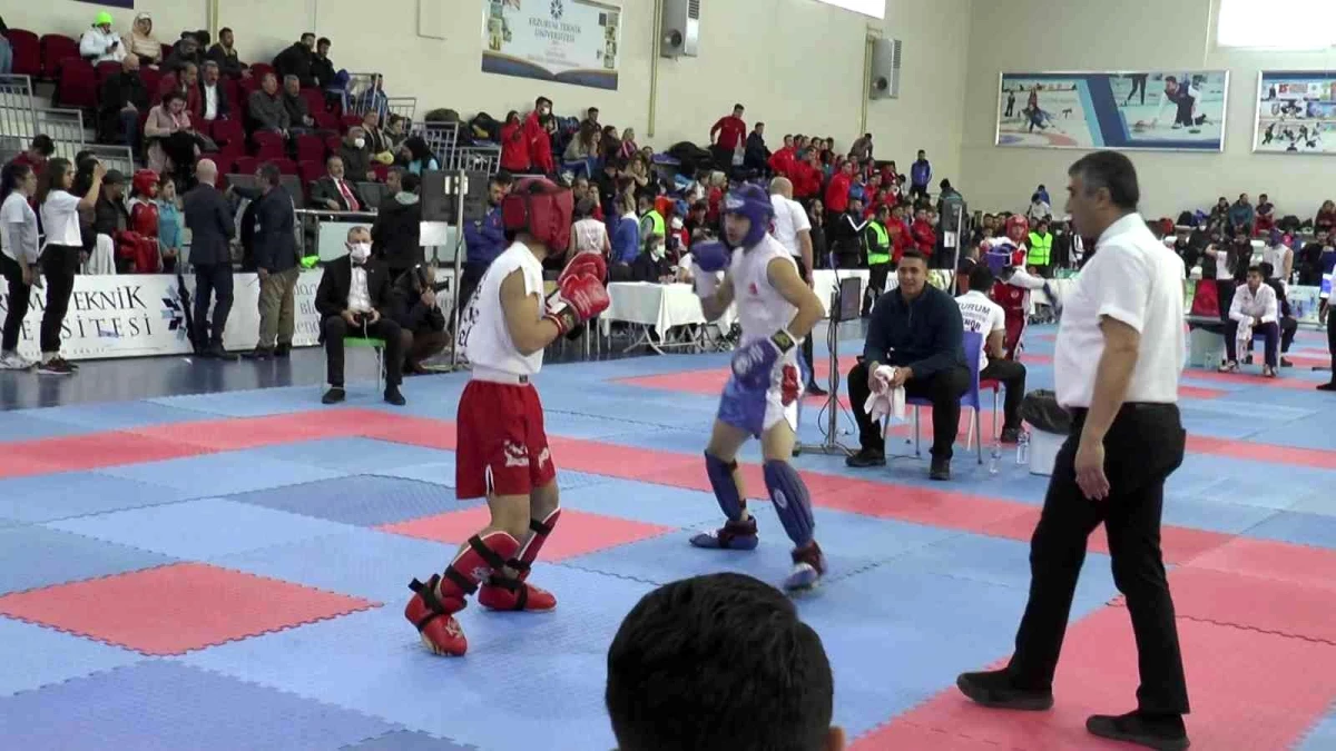 Erzurum\'da Türkiye Üniversiteler Kick Boks Şampiyonası heyecanı