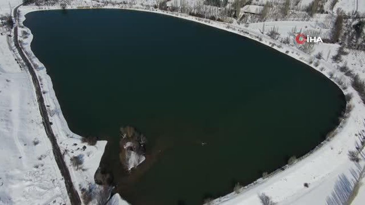 Kuraklıktan nasibini alan Serpincik Göleti şimdi yüz güldürüyor