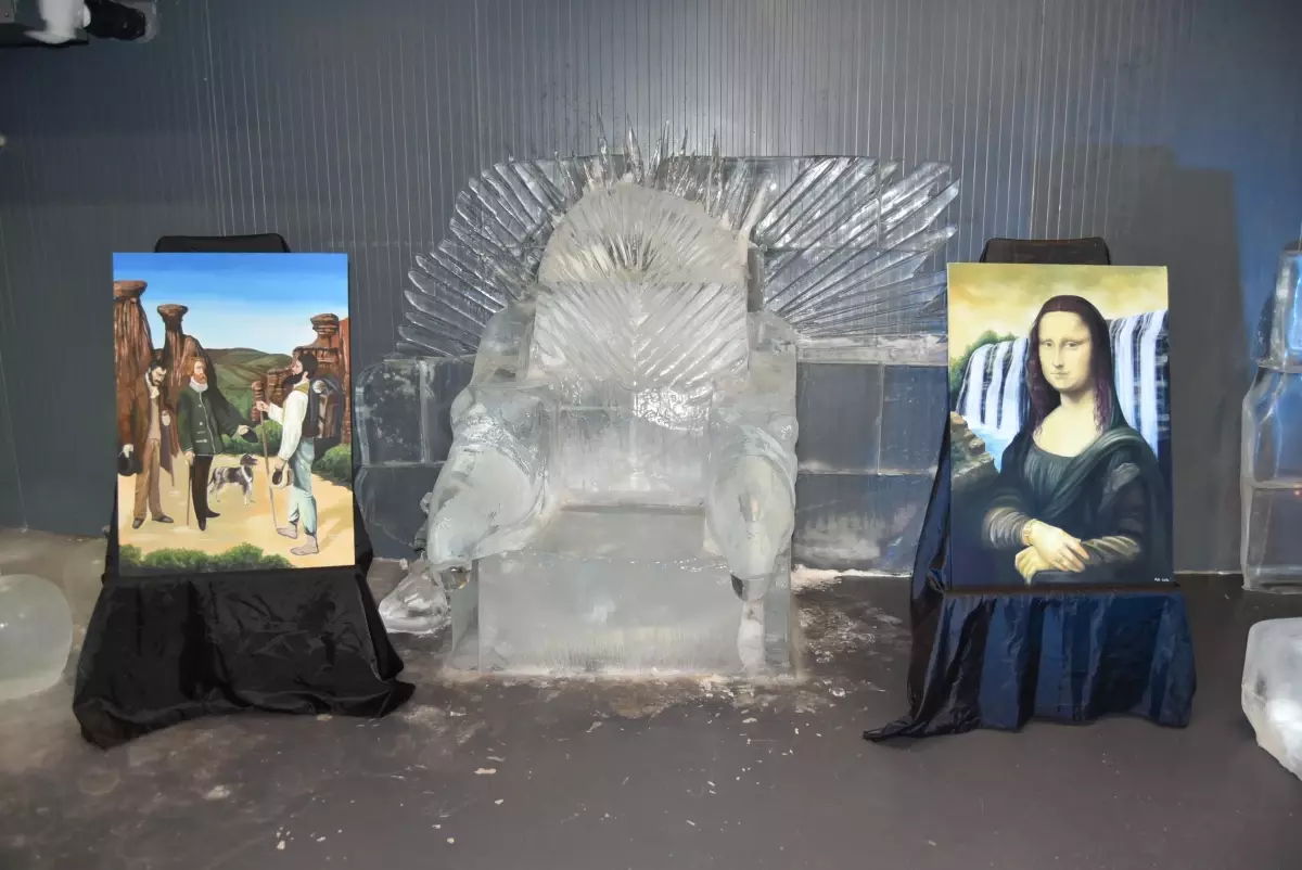 Son dakika haberleri! Liseliler ünlü resimleri Erzurum temasıyla tuvallerine yansıttı