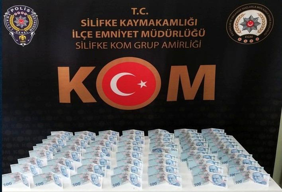 Silifke\'de 6 bin 500 lira sahte para ele geçirildi