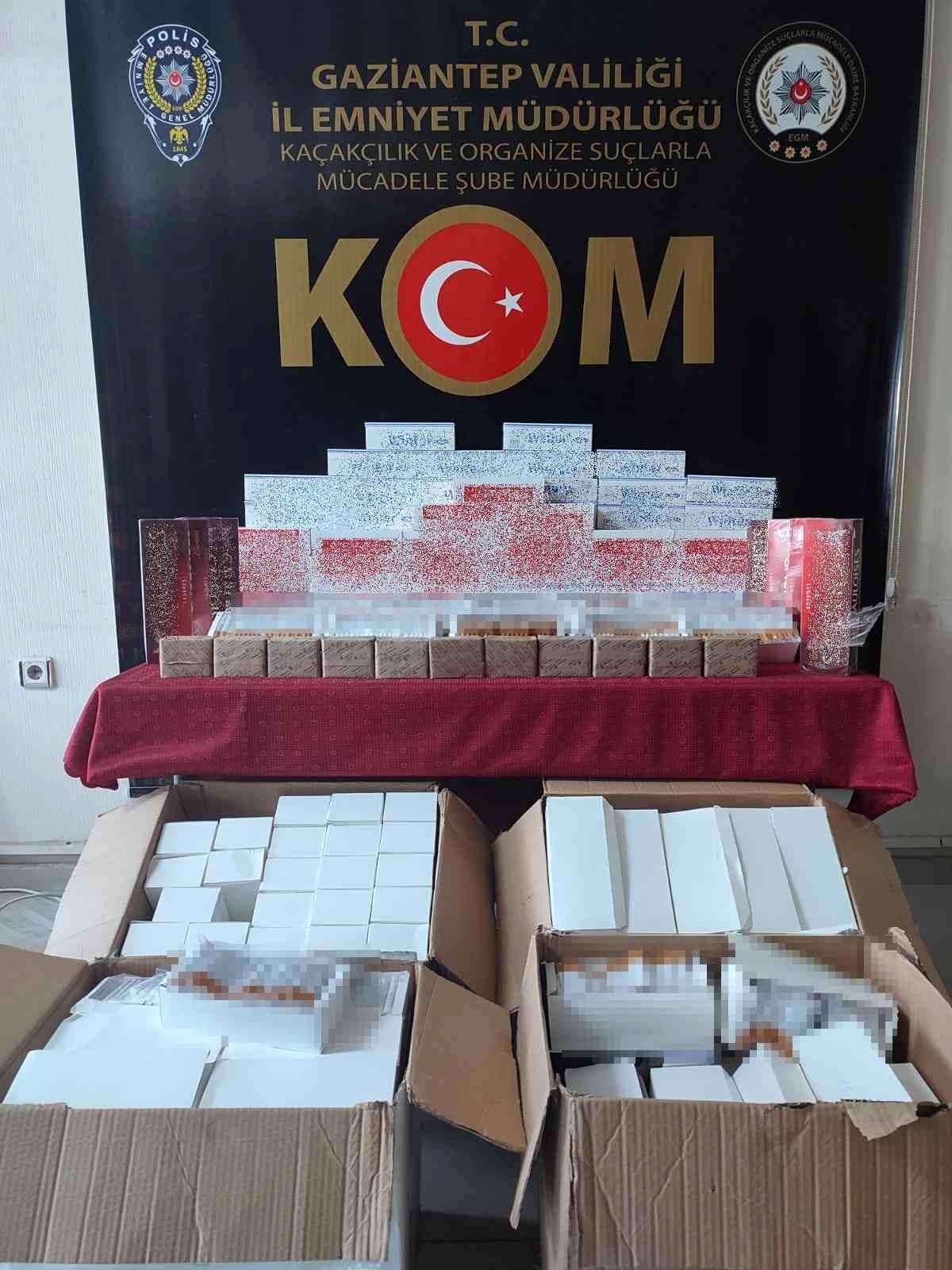 55 bin 600 adet kaçak makaron ele geçirildi