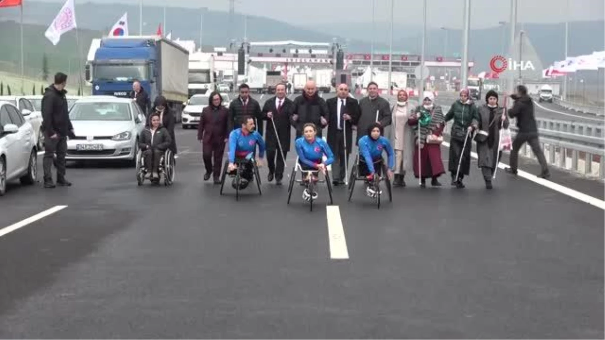 Son dakika! Bakan Karaismailoğlu, engelli vatandaşlarla 1915 Çanakkale Köprüsü\'nde yürüdü