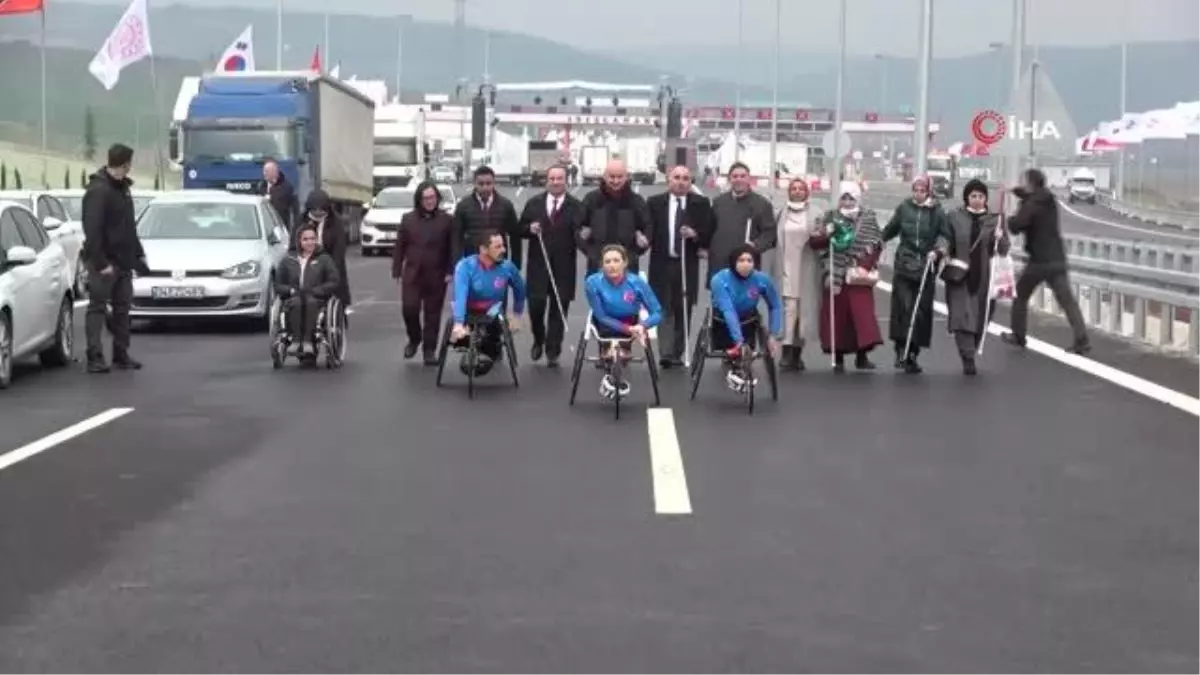 Son dakika! Bakan Karaismailoğlu, engelli vatandaşlarla 1915 Çanakkale Köprüsü\'nde yürüdü