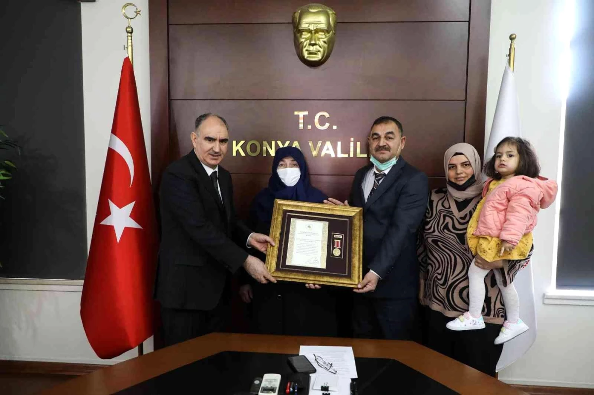 Konya\'da şehit ailesine ve gaziye Devlet Övünç Madalyası ve Beratı verildi
