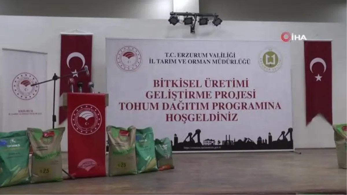 Erzurum'da çiftçilere tohum desteği