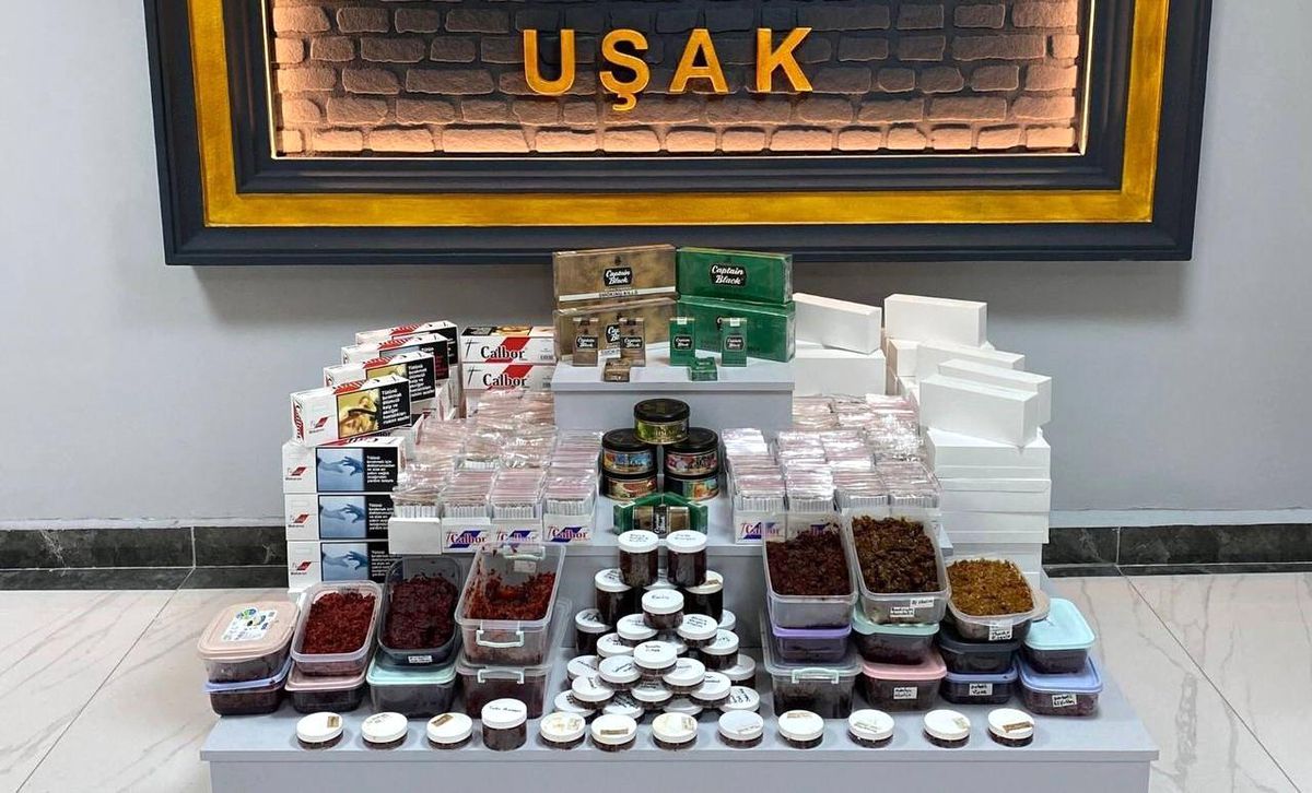 Uşak'ta kaçak sigara ve tütün operasyonu