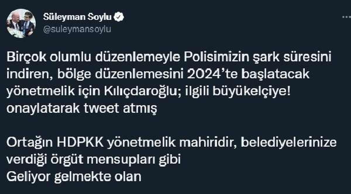 Bakan Soylu\'dan \'Emniyet Yönetmeliği\' ile ilgili açıklama