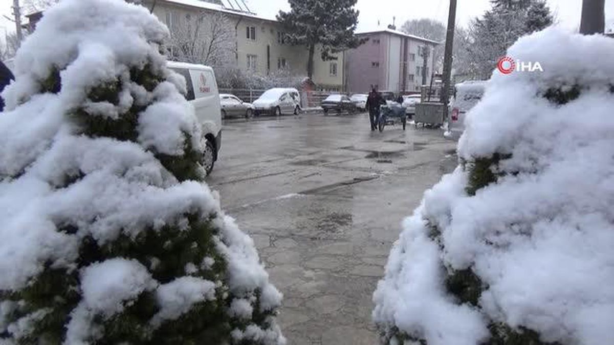 Gece başlayan kar yağışı etkili oluyor: Düzce beyaz örtü ile kaplandı