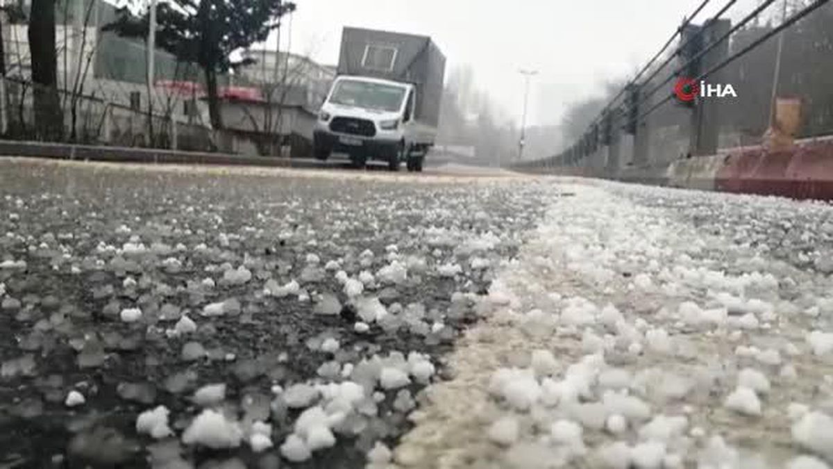 İstanbul'da kar yağışının ardından dolu sürprizi