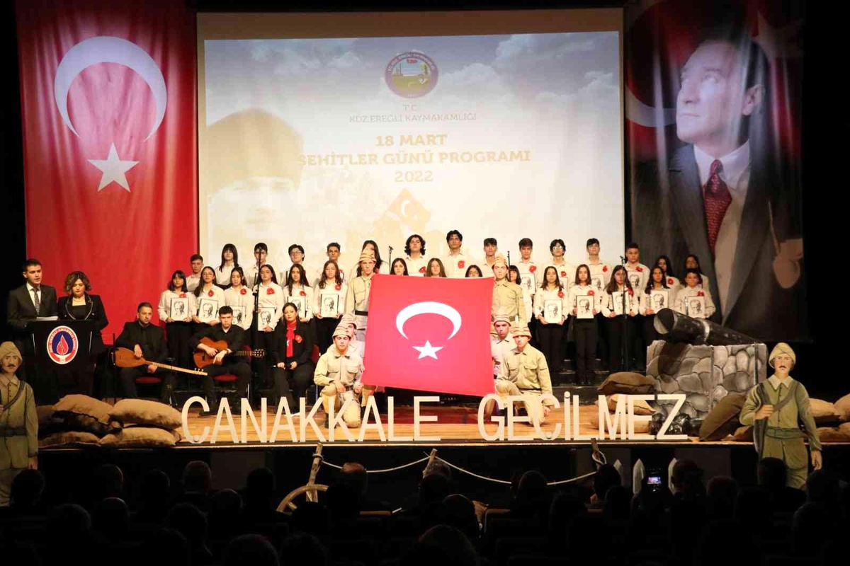 Kdz. Ereğli\'de Çanakkale Zaferi coşku ve hüzünle kutlandı