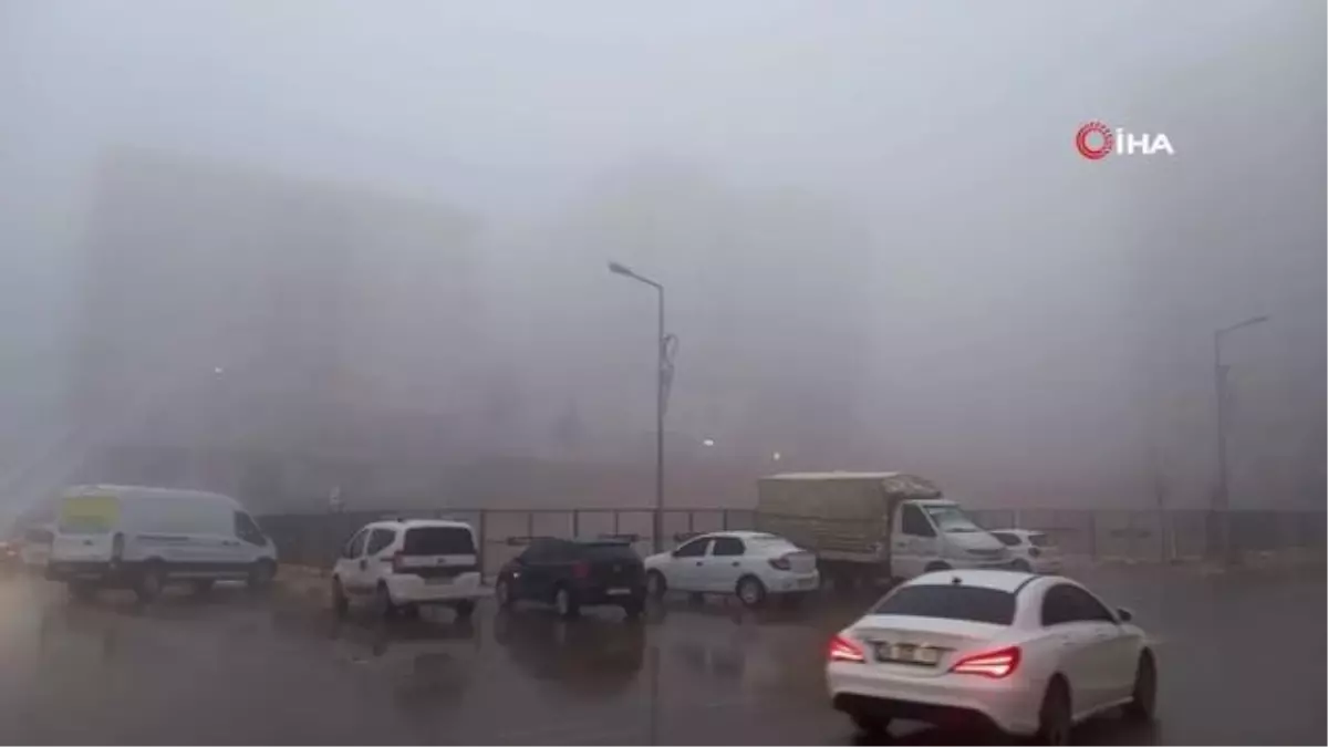 Kar yağışı yerini yoğun sise bıraktı