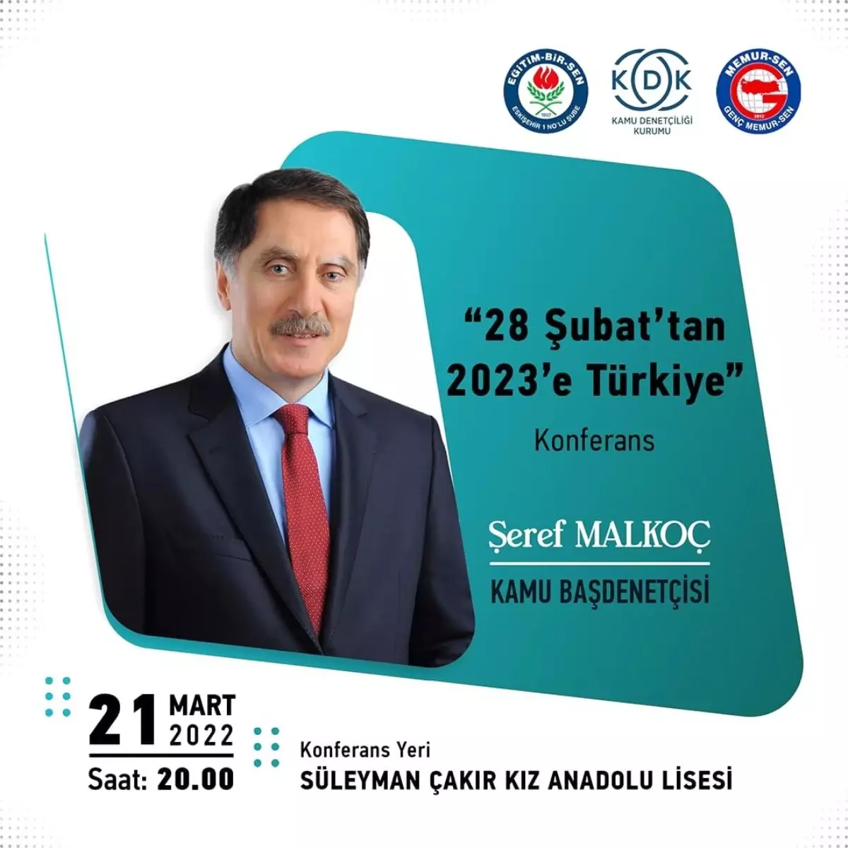 Şeref Malkoç Eskişehir'e geliyor