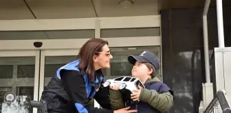 Down sendromlu çocuğun polislik hayali bir günlüğüne gerçek oldu