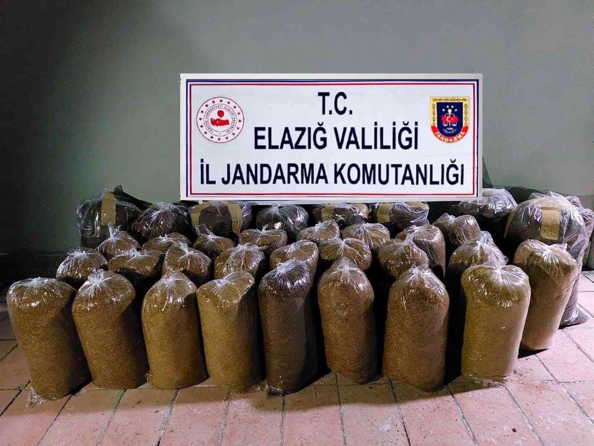 Elazığ\'da 215 kilogram kaçak tütün ele geçirildi