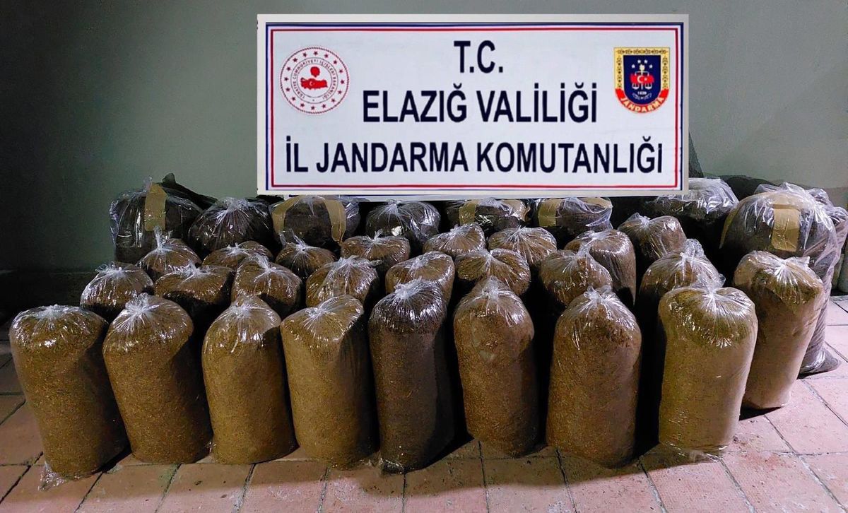 Elazığ'da 215 kilogram kaçak tütün ele geçirildi