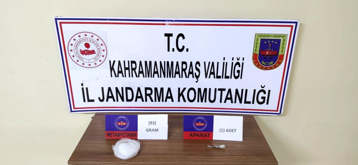 Kahramanmaraş\'ta bir şahıs uyuşturucu ile yakalandı
