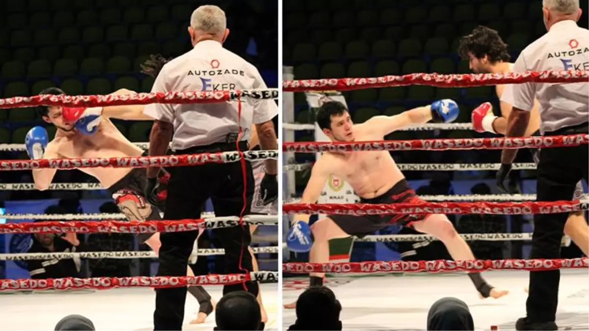 Dünya Şampiyonu Sinan Ulutürk, zorlu maçta Rus rakibi Ruslan Kulsahatov'u nakavt etti