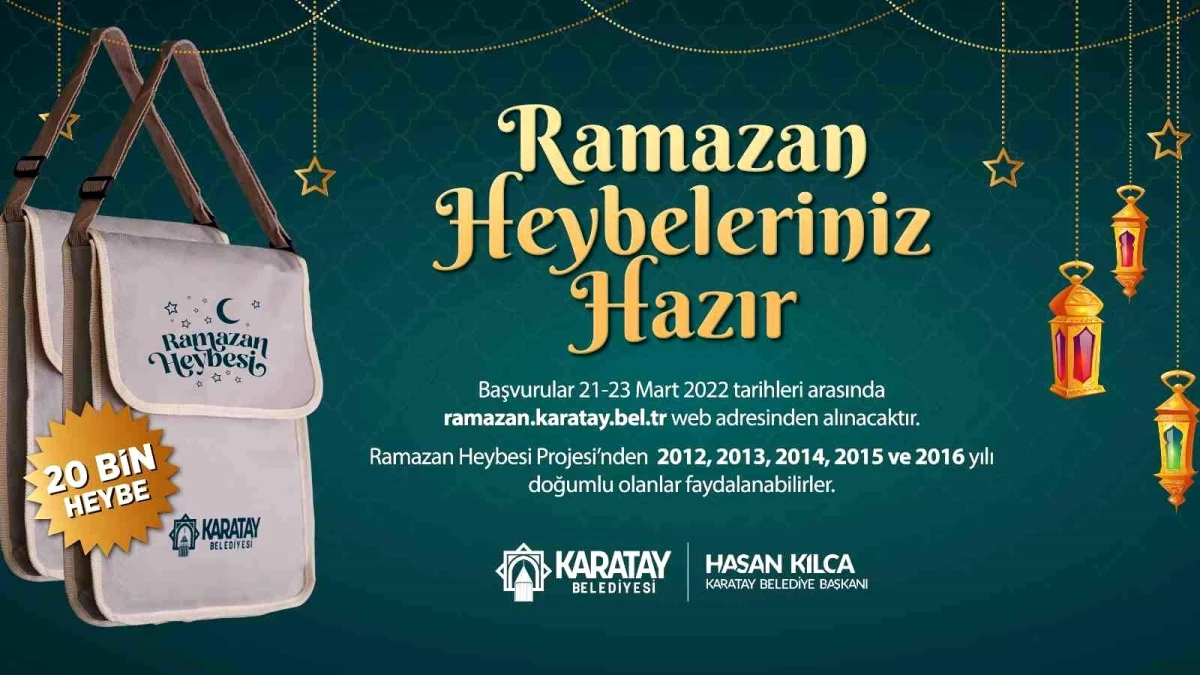 Karatay Belediyesi\'nden çocuklara özel Ramazan heybesi