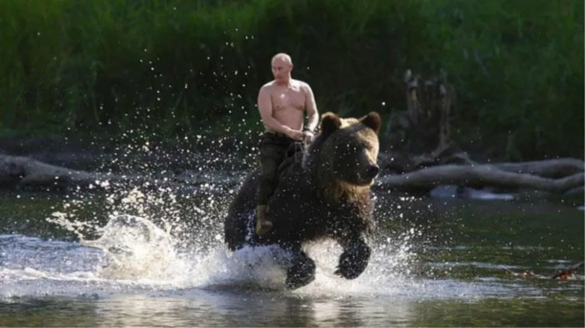 Putin\'in ayının üzerinde çekildiği iddia edilen fotoğrafı montaj çıktı