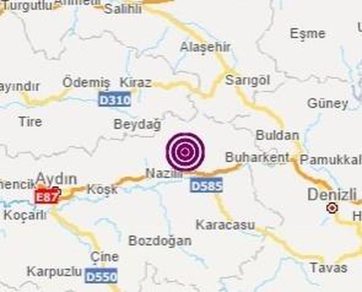 Aydın\'da 3.9 büyüklüğünde deprem
