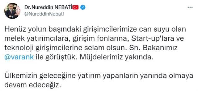 Bakan Varank'la görüşen Bakan Nebati'den merak uyandıran paylaşım: Müjdelerimiz yakında