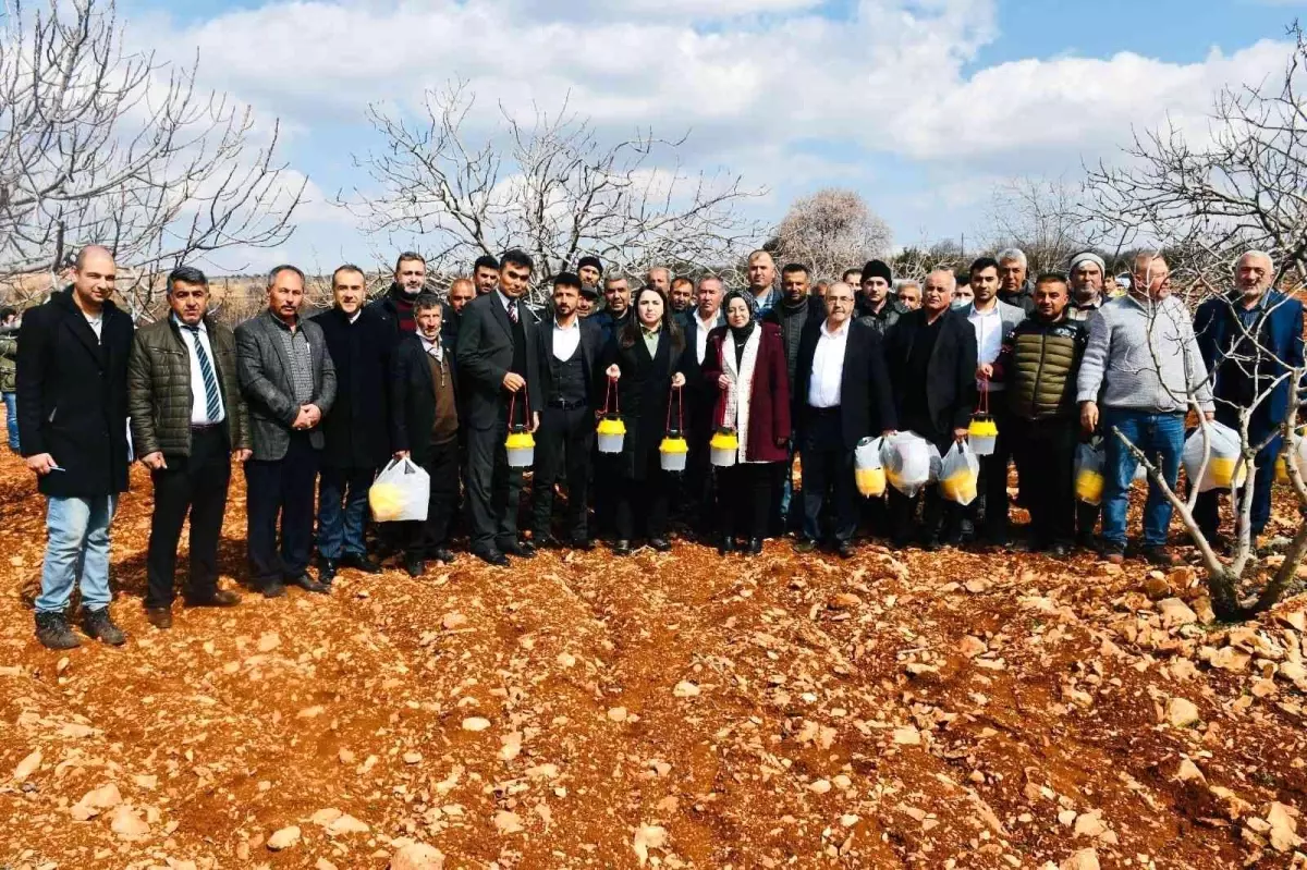 Besni\'de ki Antepfıstığı üreticilerine tuzak dağıtıldı
